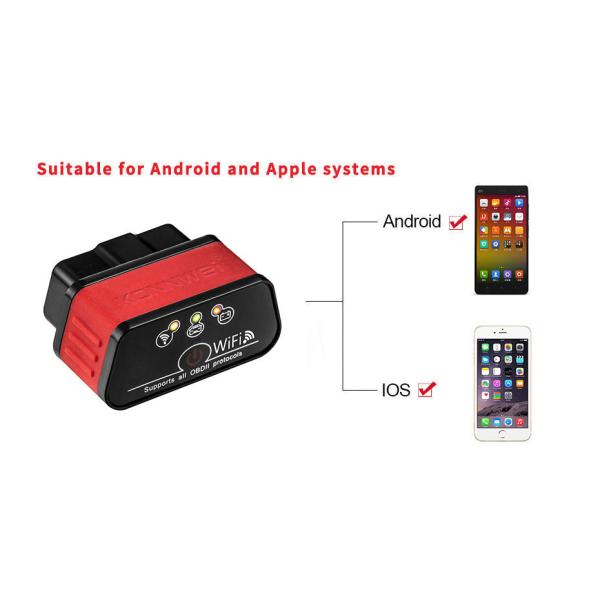Quick Test WIFI Diagnostic Scanner / Car Engine Check Device For Gasoline And Diesel Cars