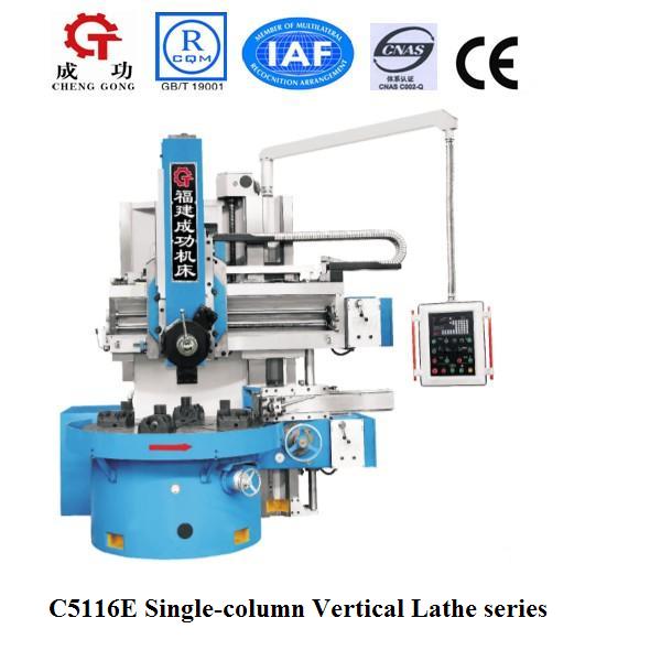 Quality C5116E manual single column vertical lathe machine for sale