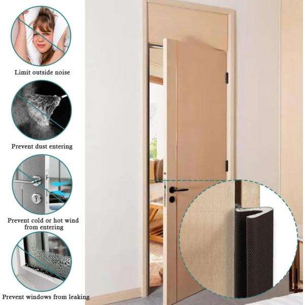 Aluminium Sliding Door Seals PU Foam Sealing Strip Shock Resistance