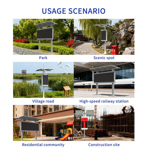 Energy Saving Solar LED Display with Remote Content Management and Front Service Modular Installation