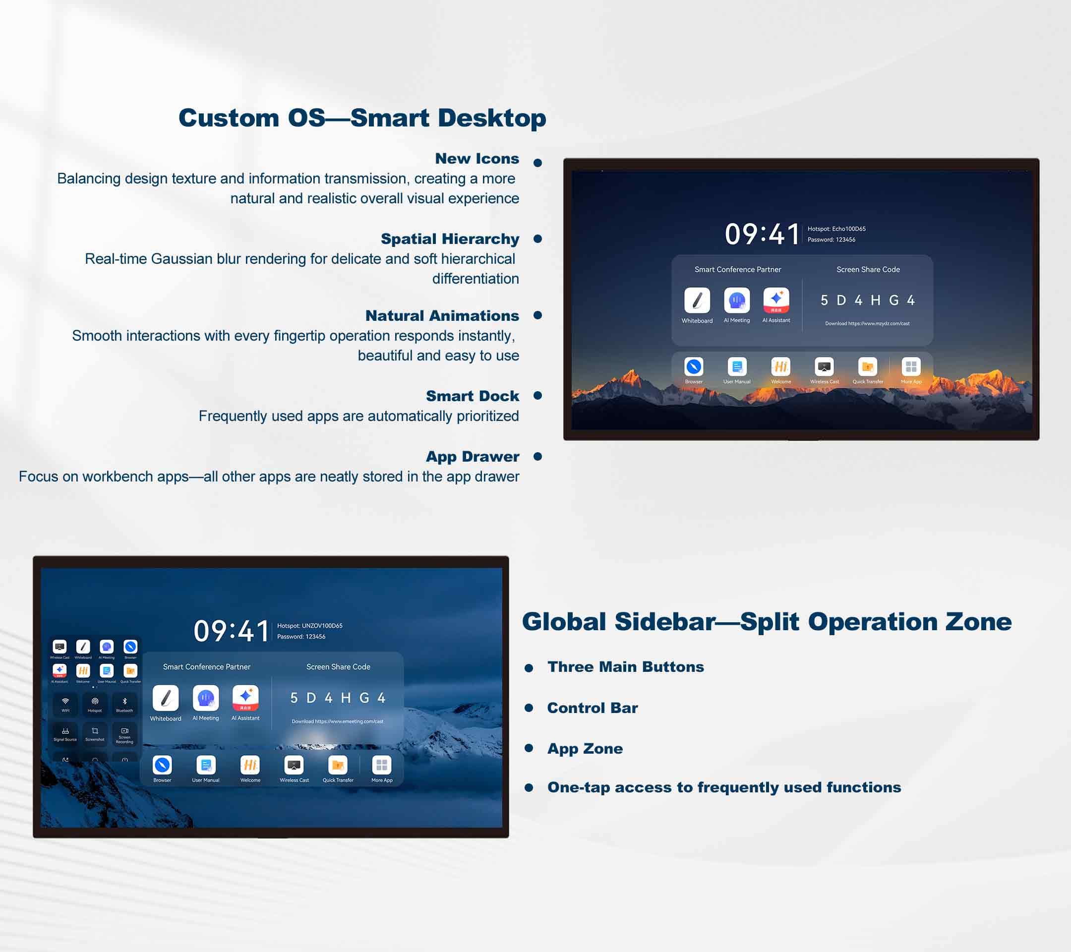 98 Inch Basic Interactive Flat Panel 4K Screen Touch Anti Glare 4G+32G