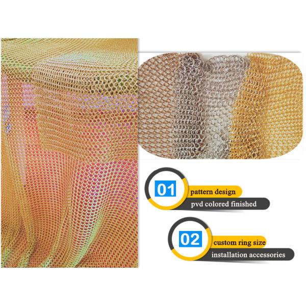 China mail Stainless Steel Metal Mesh Curtains For Interior Exterior Decoration