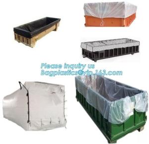 Quality Dumpster 6Mill Open Top Roll Off Drawstring Container Liners,Open Top Drawstring 6 Mil Roll Off Container Liners, BAGEAS for sale