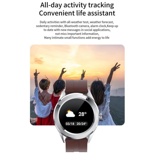 1.54 Inch Full Touch Fitness Smartwatch Full Touch Fitness Tracker 200mAhWith Weather Push