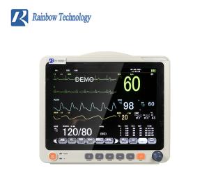 China ECG 5 Parameter Patient Monitor HR RESP SPO2 NIBP And Temp with Touch Screen on sale