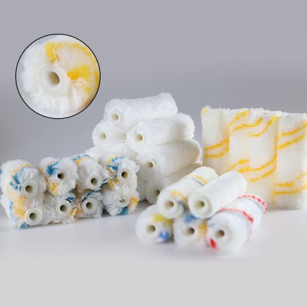 Microfiber and Polyester 4 Inch Small Paint Roller Set 10 Pieces for DIY Wall and Floor House Painting, OEM Customizable,