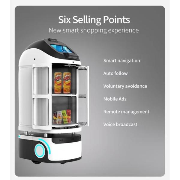 Hotel White Robot Vending Machine 60kg Net Autonomous Mobility Robot