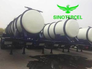 China Tri Axles Chemical Tanker Trailer 55000L Acid Transport Trailers on sale
