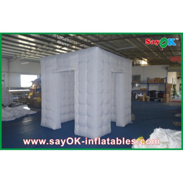 Inflatable Photo Studio White Square Inflatable Photo Booth Large Versatile With Two Doors
