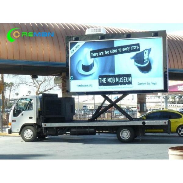 IP65 Mobile Truck LED Display Mounted Static PH10mm 1 / 4 Scan 1R1G1B 16bit