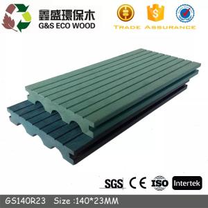 China Insect Proof 150mm WPC Decking Boards Solid Wood Plastic Composite Without Nail on sale