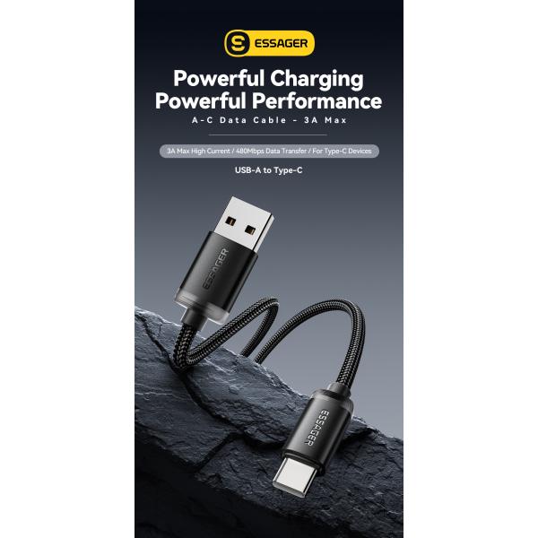 ESSAGER ES-X60 60W USB A to C Charging Cord USB C Cable