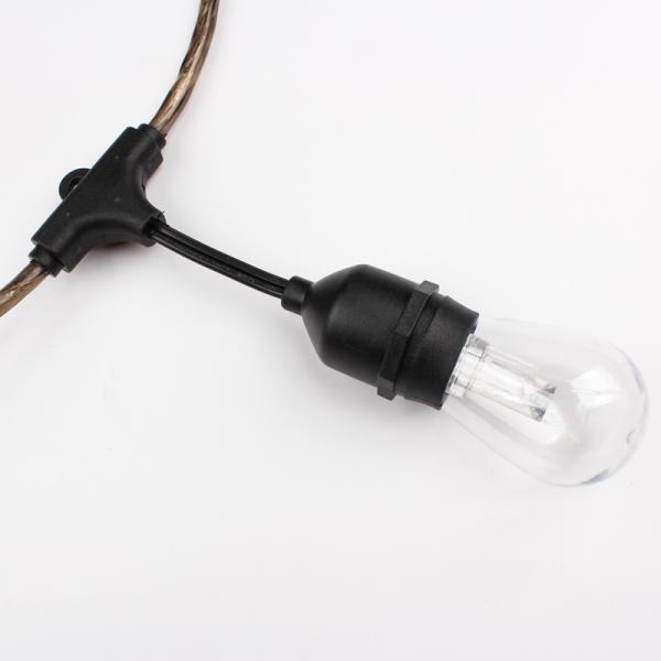 Flash Light Cable S14 String Lights Waterproof E27 Warm LED Retro Edison Filament Bulb Outdoor Street Garden Patio Holiday Light