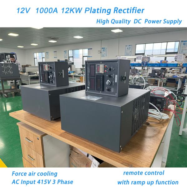 12kw Electrolysis Power Supply With Remote Control Capability 12v 1000a Plating Rectifier
