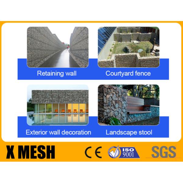 Wire Dia 4mm Welded Mesh Gabion Baskets 4×1×1m Prevent Flood Landslide