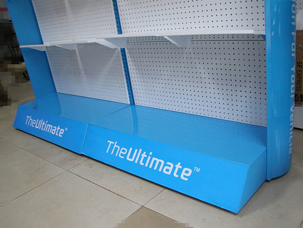 Blue Color 500mm Depth 1000mm Length Peg Hook Display Rack Powder Coated