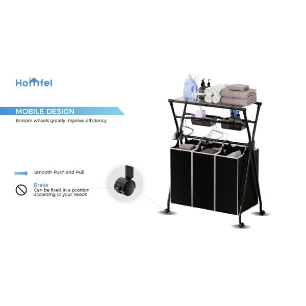 Rectangle Wire Frame Metal Laundry Cart On Wheels For Home Big Capacity