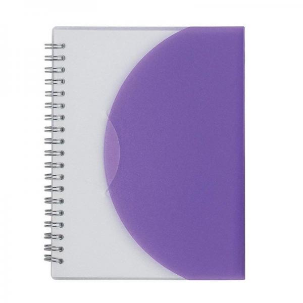 PVC / PP Cover Custom Printed Spiral Notebooks Size 5.25 * 8.25 Inches
