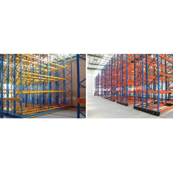 Electric Mobile Pallet Racking Rail-Guided Electric Mobile Rack Warehouse Storage Rack