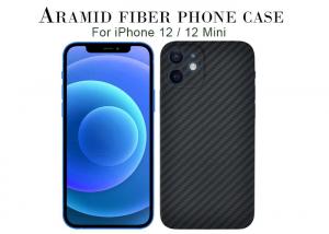 Quality Scratch Resistant Aramid Fiber iPhone 12 Case Black Kevlar Phone Case for sale