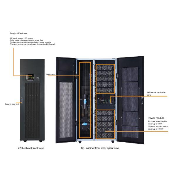 RM33-180kVA To 600kVA Modular UPS Power Supply Dual Conversion 60kW Power Module