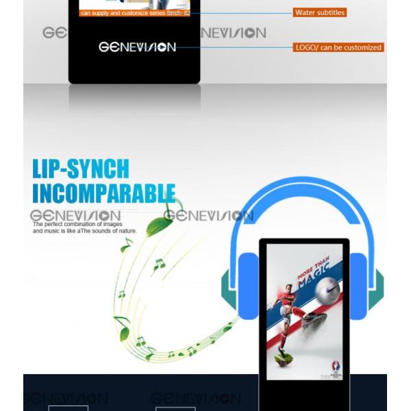 Ultra Thin Elevator LCD Media Player , 18.5 HD Advertising Display Vertical Portrait Shift Screen