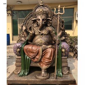 Quality Bronze Ganesha Sculpture Buddha Statues Garden Life Size Indian God Lord for sale