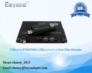 Quality KVM to USB3.0 fiber optical extender,HDMI+USB to USB3.0 to fiber extender ,HD KVM to USB3.0 fiber transmitter for sale