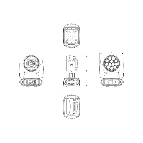 IP20 LED Wash Zoom Moving Head Light