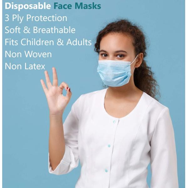 Anti-Bacterial Ear-Loop Foldable Isolation Face Masks Disposable Mask With CE Type I, Type II, Type IIR Standard