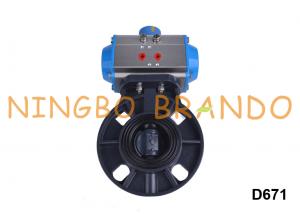Quality UPVC CPVC PVC Pneumatic Actuated Butterfly Valve DN50 2