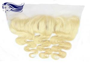 China Blonde Color Font Full Lace Wigs Human Hair Swiss Lace 4 Inch on sale
