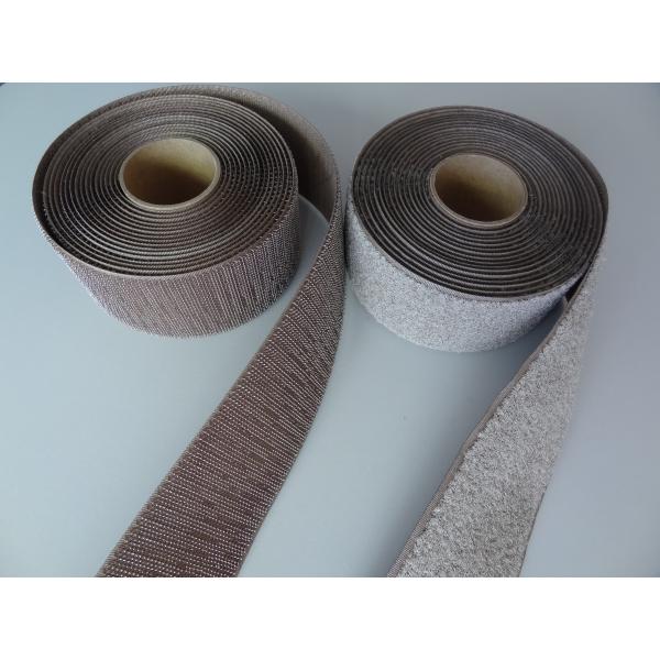 Grade A Conductive Hook Loop / Protective Hook And Loop Roll 100% Silver Plated Fiber