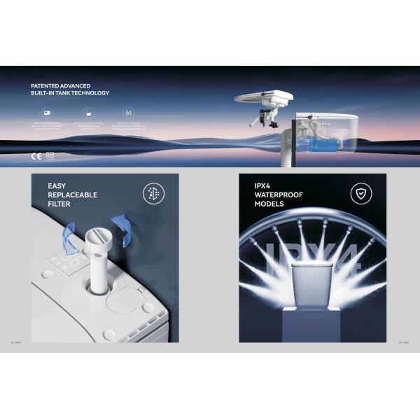 Auto Flush Foot Sensor Modern Smart Toilet Elongated One Piece Tankless Cupc With Led Display