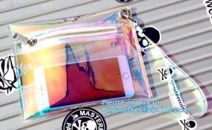 Quality Clear Vinyl Neon Hue Mini Tote Bag, fashion handbag transparent clear neon PVC tote bag, shopping beach bag tote bag for sale