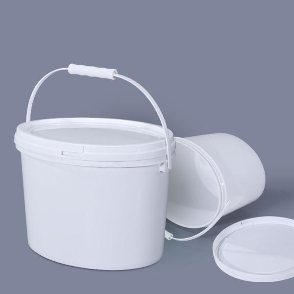 OEM Color Printing 6L-19L Oval PP Plastic Bucket Drum Pails Container with Holder