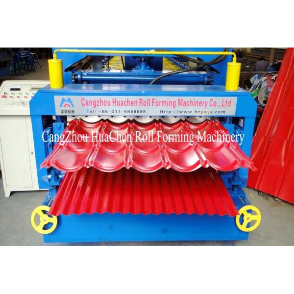 High Speed Double Layer Corrugated Roll Forming Machine Panasonic PLC Control System