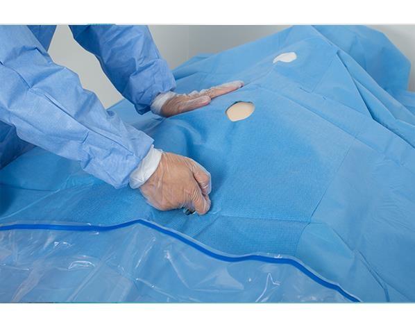 Buy Uroligical  TUR Fenestrated Surgical Drapes Clear PE Film Pouch Finger Cot at wholesale prices