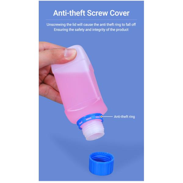 Empty White HDPE Plastic Laboratory Bottles Indicator For Liquid Storage