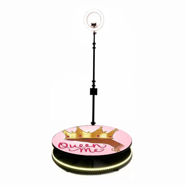 Buy Adjustable Automatic 360 Photo Booth Remote Control 68cm 80cm With Strip Lights at wholesale prices