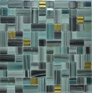 Quality Malachite green glass mosaic tile kitchen backsplash for sale