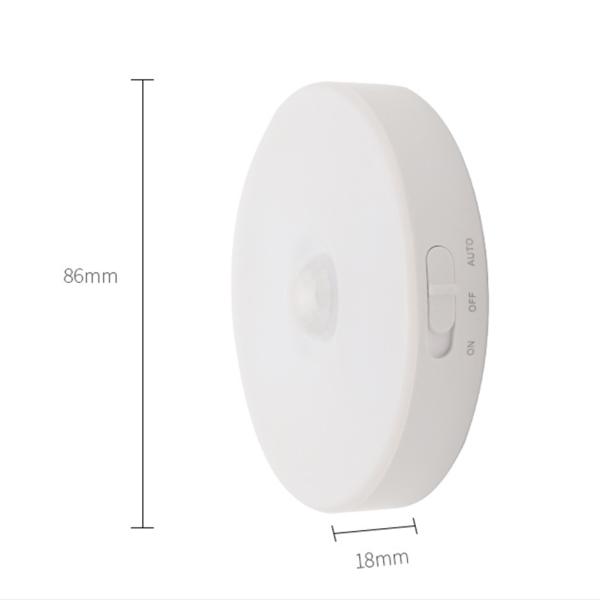Stick Anywhere 86*18mm USB Rechargeable Motion Sensor Light Cold White