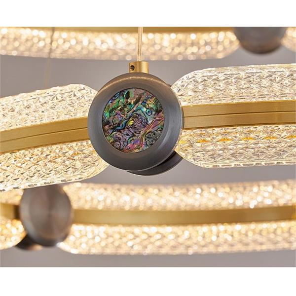 Romantic Acrylic Lampshade Modern Ring Custom Chandelier Soft And Non Glaring