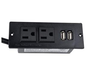 China US standard UL certified embedded desktop power hub dual USB socket conference table power hub on sale