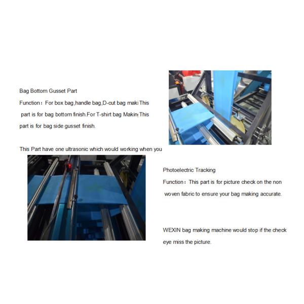 Environmental PP Non Woven Bag Making Machine For D Cut Bag Full Automatic