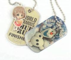 Quality Zinc Alloy Dog Tags Supplier Customized laser engraved metal luggage tags Necklaces for Decorations for sale