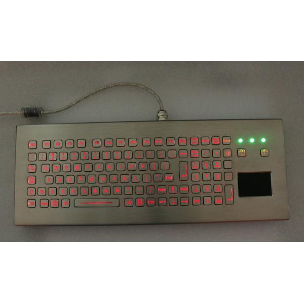 104 Keys IP68 Desktop Industrial Keyboard With Touchpad FN Numeric Keys