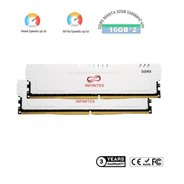 DDR5 RAM Memory 5200MHz 5600MHz 6400MHz 16GB/32GB RAM Manta For Desktop
