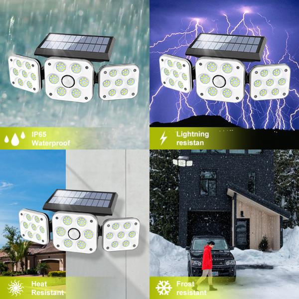 Buy High Luminous Solar Security Flood Light With Motion Detector Solar Garden Light Outdoor Solar Home Light outdoor at wholesale prices