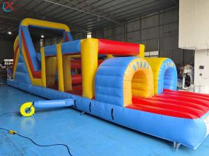 China Customized Colorful Inflatable Obstacle Course Castle Inflatable Interactive Game on sale